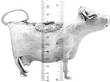 Antique Silver Cow Creamer UK size