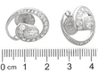 Diamond Twirl Earrings in White Gold size