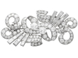Art Deco Diamond Brooch from 1920s
