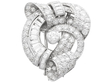 Large Diamond Brooch in Platinum Boxed