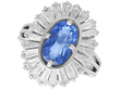 Vintage Sapphire Ballerina Ring with Diamonds