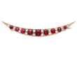 Edwardian Ruby Crescent Brooch for Sale