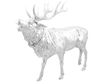 Large Antique Silver Stag Sugar Box Ornament