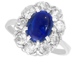 Sri Lankan Sapphire Cluster Ring for Sale
