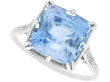 Cushion Cut Cornflower Sapphire Engagement Ring in Platinum