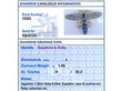 Victorian Bug Brooch with Sapphires grading card