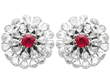 En Tremblant Setting Ruby and Diamond Earrings
