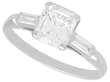 1.25 Carat Asscher Diamond Solitaire in Platinum