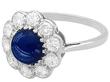 sapphire ring with diamonds