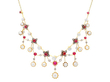 Antique Gold Ruby and Diamond Necklace