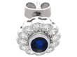 Antique Oval Sapphire and Diamond Earring
