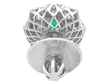 Oval Cut Emerald Cluster Earring back