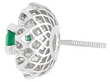 Oval Cut Emerald Cluster Earring side