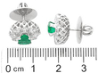 Oval Cut Emerald Cluster Earrings size