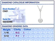 1.28 Carat Diamond Drop Necklace grading card
