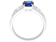 Vintage Sapphire Ring with Diamond Baguettes side