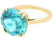 antique yellow Gold High Zircon Solitaire Ring