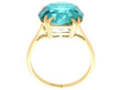 Gold High Zircon Solitaire Ring side