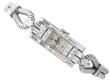 Ladies Art Deco Platinum Diamond Cocktail Wristwatch