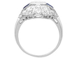 Diamond and Sapphire Art Deco Ring side