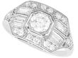 Diamond Art Deco Ring in White Gold
