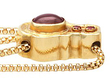 1.60ct Garnet and 14ct Yellow Gold Necklace Close Up