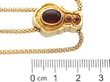 Antique 1.60ct Garnet and 14ct Yellow Gold Chain Measurements