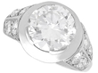 4 Claw Solitaire Setting with Diamond Shoulders