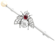 Antique Diamond and Ruby Bug Brooch