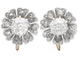 Antique Diamond Floral Cluster Earrings
