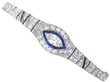 Art Deco Platinum Diamond and Sapphire Bracelet