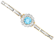 Aquamarine and Diamond Cluster Bracelet