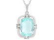 5.74 Carat Cushion Cut Aquamarine Pendant