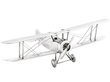 Antique Sterling Silver Plane Ornament