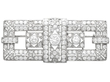 Rectangular Art Deco Platinum Diamond Brooch