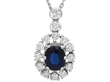 Vintage Sapphire and Diamond Cluster Pendant