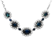 Vintage Statement Sapphire Necklace with Diamonds