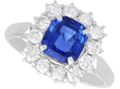 Octagonal Sapphire Ring with Diamonds