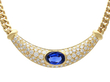 18ct Yellow Gold Sapphire and Diamond Necklace