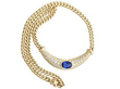 18ct Yellow Gold Sapphire Diamond Necklace