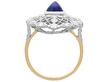 Sugarloaf Cut Sapphire Cocktail Ring setting