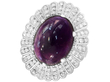 Amethyst and Diamond White Gold Ring for Sale