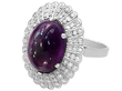 1930s Amethyst and Diamond White Gold Ring