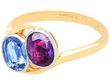 Antique Pink and Blue Sapphire Ring