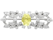 Antique Yellow Sapphire Brooch with Diamonds