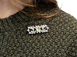 Antique Yellow Sapphire Brooch with Diamonds on Jacket