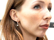 Victorian Diamond Drop Earrings Worn