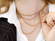 French Early 20th Century 18ct Gold Longuard Chain wearing as necklace