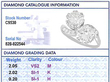 Grading Card for 1930s 4 Carat Diamond Twist Engagement Ring