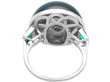 Antique Bloodstone Ring in White Gold Reverse View